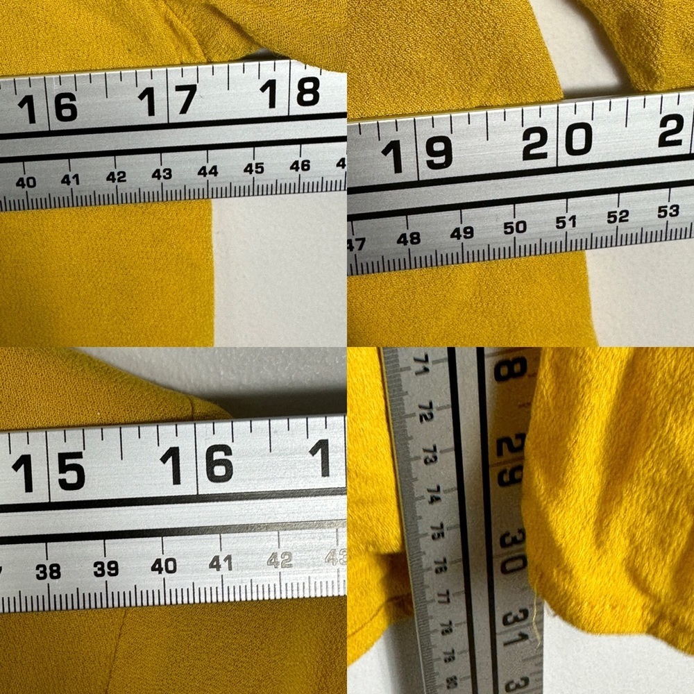 Old Navy Pintuck Yellow Dress Size Small Feeling Corny Long Sleeve Pleated Boho - Picture 11 of 12